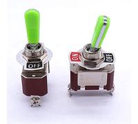 VAYEODEYU Interrupteur de transfert, Lot de 2 interrupteurs à bascule 20 A 125 V CA DPST 4 broches marche/arrêt en acier inoxydable(SPDT 3 Terminal ON/ON)