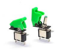 VAYEODEYU Interrupteur de transfert, Lot de 5 interrupteurs à bascule lumineux à LED avec couvercle de protection 12 V 20 A for voiture, camion, bateau(5)
