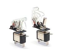VAYEODEYU Interrupteur de transfert, Lot de 5 interrupteurs à bascule lumineux à LED avec couvercle de protection 12 V 20 A for voiture, camion, bateau(8)