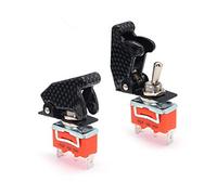 VAYEODEYU Interrupteur de transfert, Lot de 5 interrupteurs à bascule lumineux à LED avec couvercle de protection 12 V 20 A for voiture, camion, bateau(3)