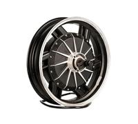 VAYEODEYU Kit vélo électrique, Moteur de moyeu de Roue magnétique triphasé YUMAMOTOR 16x3,5 Pouces YM2000W 70 km/h 35 h 72 V Noir