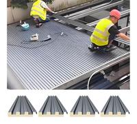 VAYEODEYU Panneaux de Toit et de Parement ondulés en Aluminium Gris 4 pièces Longueurs Multiples(47.2in/120cm/4ft)