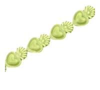VAYEODEYU Perles en céramique Multicolores en Forme de cœur, Plusieurs Tailles, épaisseur 6.2mm, Trou 2.1mm, 10 pièces(Deep Green,16x24mm)