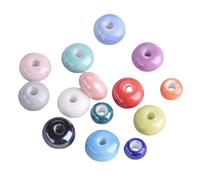 VAYEODEYU Perles rondelles en Porcelaine émaillée Multicolore, entretoise de Trou de 2mm 6X 4/8x5mm for la Fabrication de Bijoux(Mix,8x5mm)