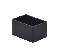 VAYEODEYU Protecteurs de Pieds de chaises Lot de 12 Embouts de Pieds de Table et de Chaise rectangulaires Flexibles en PVC Noir Brillant, 1" x 1-3/8"