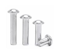 VAYEODEYU Rivets, Rivet auto-bouchant solide à tête ronde M2 à M8 en acier inoxydable 304, GB867(18mm,M6-5pcs)