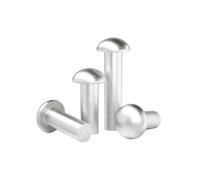 VAYEODEYU Rivets, Tête de bouton en aluminium, Type marteau auto-obturant, Rivet solide M2-M8 GB867(6mm,M2.5-100pcs)