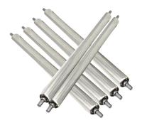 VAYEODEYU Rouleau de convoyeur, Rouleau de convoyeur en acier inoxydable de 1,5 pouce de diamètre avec roulements, lot de 4, tailles multiples(6 Pack,L 150mm(5 9/10"))