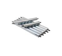 VAYEODEYU Rouleau de convoyeur, Rouleau libre de convoyeur non motorisé en acier inoxydable galvanisé 1,5 po, argent, plusieurs tailles(38x12x20x25cm)