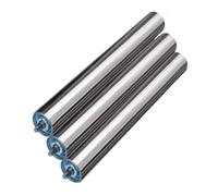 VAYEODEYU Rouleau de convoyeur, Rouleaux de convoyeur en acier inoxydable et galvanisé, lot de 3, tailles multiples, for le travail du bois(Dia 50mm(2"),L 800 mm(31.5"))