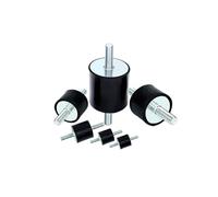 VAYEODEYU Support en caoutchouc Anti-Vibration, Double filetage mâle M3-M6, isolateur silencieux, diamètre d'amortisseur 8-30mm(M6x18mm - 25x25mm)