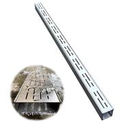 VAYEODEYU Système de Canal de Drainage de 1 m avec kit de Grille for allées, patios, Plusieurs Tailles(15 * 8Cm(5 7/8"*3 1/8"))