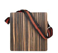 VAYEODEYU Tambour de boîte de cajon de voyage en ébène marron avec tambourin et sangle de transport