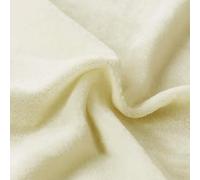 Vayliro 50 cm x 160 cm Tissu en velours écrasé uni Tissu d'ameublement Tissu d'ameublement Tissu pour travaux manuels, couture, costume, robe, rideaux, nappe de mariage, blanc crème