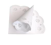 Vayliro Lot de 20 cônes en papier pour confettis de mariage, avec ruban adhésif double face, cône triangulaire, pour confettis de mariage, pétales de fleurs et chocolat, blanc