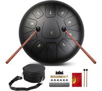 VAYOTOY CAHAYA Tambour à langue 10 Pouces 11 Tons,Instrument de Musique pour Enfants avec Livre de Musique Baguettes Touche et Sac Pour Méditation Yoga