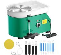 VAYOTOY Tour de Potier,25CM 350W Tour Poterie Kit Electrique de Pédale avec Bassin en ABS Amovible et Plateau Tournant de Machine à Tour Outil d'argile pour Céramique DIY Bricolage