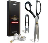 VAYS Ciseaux de couture (25,4 cm) - Ciseaux de couture de qualité supérieure pour couture et travaux manuels - Avec pince à fil pointue et ruban à mesurer - Idéal pour feutre, cuir, métal fin