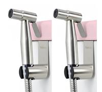 Vayzluiy Lot de 2 pulvérisateurs de bidet à main pour toilettes existantes, pression d'eau réglable avec tuyau de bidet pour lavage féminin, jet de douche musulmane en acier inoxydable pour toilettes