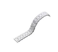 VAZZIC YingYou Bracelet De Montre En Céramique Blanche 14mm 16mm 18mm Avec Fermoir Double Pliant Invisible En Acier Inoxydable For Bracelet De Montre Femme (Color : 16mm)