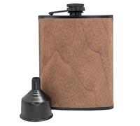 VB VIN BOUQUET FIA 1277 Flasque 8oz en acier inoxydable Design Bois