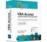 VBA Access Versions 2019 et Microsoft 365, Cours et Exercices corrigés - Créez des applications professionnelles - Jean-Philippe André - Eni Editions - broché - Manuel