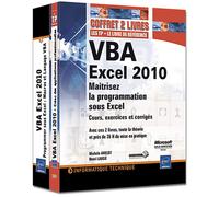 Vba Excel 2010 Coffret de 2 livres : Maîtrisez la programmation sous Excel : Cours, exercices et corrigés - Collectif - Eni Editions - Coffret - Guide