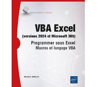 VBA Excel (versions 2024 et Microsoft 365): Programmer sous Excel - Macros et langage VBA