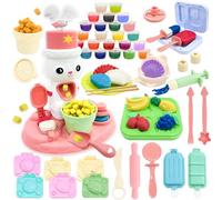 VBACALA 64 PCS Accessoires en Pâte à Modeler pour Enfants,Machine à Pop-Corn Set de Pâte à Modeler,Pâte à Modeler pour Enfants Kitchen Creations Pâte à Modeler Machine à Glace
