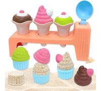 VBACALA BACALA Jouets de Plage, Jouets de Crème Glacée pour Enfants, Pelle de Sable, Moulage de Crème Glacée, Jouet de Gâteau de Plage, Jeux de Rôle de Plage pour Les Enfants âgés de 3 Ans et Plus