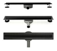 VBChome i rea slim black 70 Noir Caniveau de Douche, 70 cm