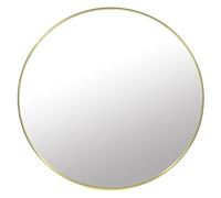 VBChome Miroir rond 80 cm Cadre en aluminium doré - Décoration élégante pour salon, salle de bain, couloir, miroir moderne et élégant pour l'intérieur - Miroir décoratif mural