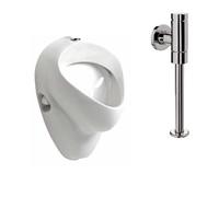 VBChome Robinet de chasse d'eau moderne en céramique de qualité supérieure avec robinet de chasse d'eau Schellomat Blanc
