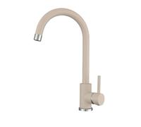 VBChome Robinet de cuisine beige aspect granit rotatif à 360° - Mitigeur monocommande pour évier - Robinet moderne pour évier