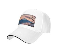Vbcxza Japan Mount Fuji Casquette de baseball classique avec imprimé paysage unisexe réglable et élégante avec dessus renforcé, blanc, Taille unique