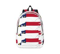 Vbcxza Sac à dos en toile avec drapeau de la Caroline du Nord, taille moyenne et petite, parfait pour la randonnée, les voyages et une utilisation quotidienne, Noir , S, Sac à dos tyrolien