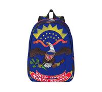 Vbcxza Sac à dos en toile avec drapeau du Dakota du Nord, taille moyenne et petite, parfait pour la randonnée, les voyages et une utilisation quotidienne, Noir , S, Sac à dos tyrolien