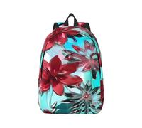 Vbcxza Sac à dos en toile avec impression de vitraux de fleurs, tailles moyennes et petites, parfait pour la randonnée, les voyages et une utilisation quotidienne, Noir , S, Sac à dos tyrolien