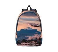 Vbcxza Sac à dos en toile avec impression paysage japonais Mount Fuji, taille moyenne et petite, parfait pour la randonnée, les voyages et une utilisation quotidienne, Noir , M, Sac à dos tyrolien