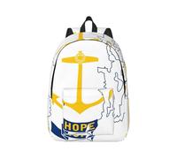 Vbcxza Sac à dos en toile avec imprimé carte du Rhode Island, taille moyenne et petite, parfait pour la randonnée, les voyages et une utilisation quotidienne, Noir , M, Sac à dos tyrolien