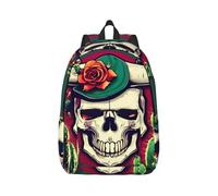 Vbcxza Sac à dos en toile imprimé crâne de taureau et cactus mignon, tailles moyennes et petites, parfait pour la randonnée, les voyages et une utilisation quotidienne, Noir , M, Sac à dos tyrolien