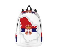 Vbcxza Sac à dos en toile imprimée carte du drapeau de la Serbie, tailles moyennes et petites, parfait pour la randonnée, les voyages et une utilisation quotidienne, Noir , S, Sac à dos tyrolien
