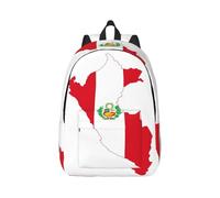 Vbcxza Sac à dos en toile imprimée carte du Pérou, tailles moyennes et petites, parfait pour la randonnée, les voyages et une utilisation quotidienne, Noir , M, Sac à dos tyrolien