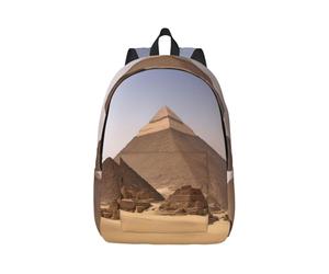 Vbcxza Sac à dos en toile imprimée Pyramides d'Égypte, tailles moyennes et petites, parfait pour la randonnée, les voyages et une utilisation quotidienne, Noir , S, Sac à dos tyrolien