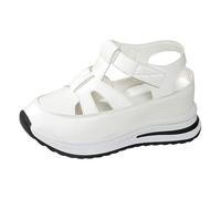 VBEDKDEB Baskets pour femme - Chaussures de course - Creuses - Mode - Chaussures de sport - Couleur unie - Cuir - Dessus - Bout fermé - Chaussures de loisirs - Bleu, Blanc., 40 EU