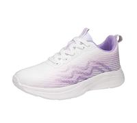 VBEDKDEB Baskets pour femme - Chaussures de sport - Chaussures de course - Mode printemps - Chaussures de sport - Fond plat - Épais - Légères - Confortables - Chaussures à lacets - Bloc de couleurs