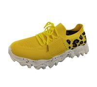 VBEDKDEB Baskets pour femme - Chaussures de sport - Chaussures de course - Tissu en maille - Motif léopard - Respirantes - Antidérapantes - Chaussures de loisirs - Chaussures de sport pour fille
