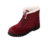 VBEDKDEB Bottes d'hiver pour femme Bottes de neige Chaussures d'hiver Explosion Border Grande Taille Bottes de neige féminines Chaussures chaudes Bottes courtes plates avec version coréenne des