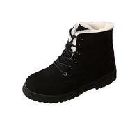 VBEDKDEB Bottes d'hiver pour femme Bottes de neige Chaussures d'hiver Explosion Border Grande Taille Bottes de neige féminines Chaussures chaudes Bottes courtes plates avec version coréenne des