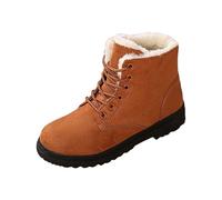 VBEDKDEB Bottes d'hiver pour femme Bottes de neige Chaussures d'hiver Explosion Border Grande Taille Bottes de neige féminines Chaussures chaudes Bottes courtes plates avec version coréenne des